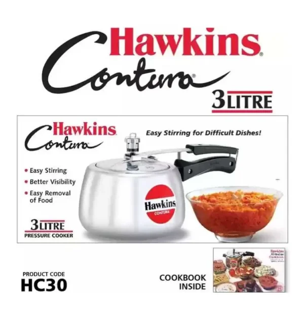 Hawkins Aluminium 3 Litre Classic Pressure Cooker, Induction Inner Lid Cooker, Pan Cooker, Best Cooker, Silver (Icl50) - Image 3